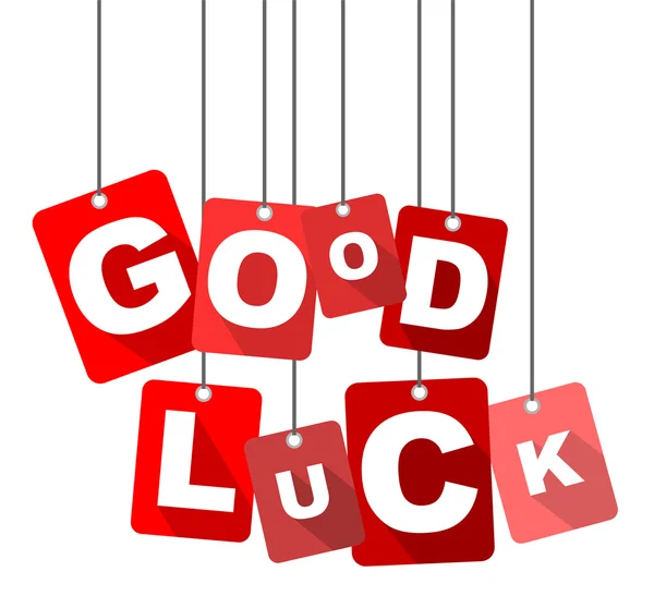 Good luck, red vector good luck, flat vector good luck, background good luck — Stock Vector