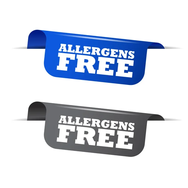 Аллергены бесплатно, синий баннер аллергенов бесплатно, векторные элементы аллергенов бесплатно — стоковый вектор