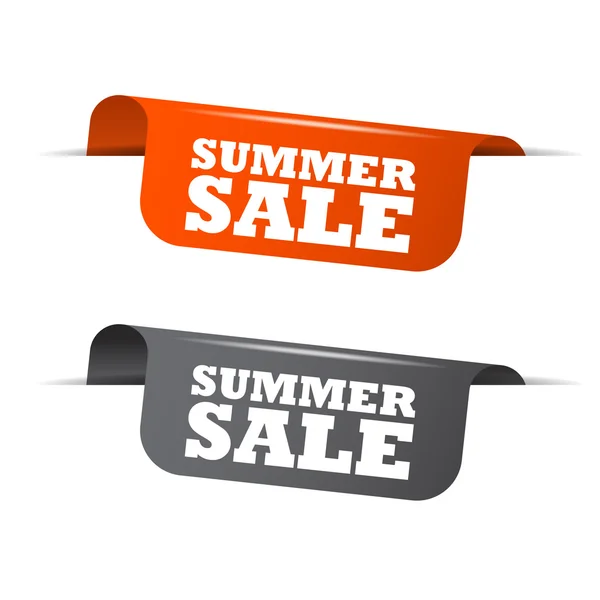 Summer sale, orange banner summer sale, vector element summer sale — Stock Vector