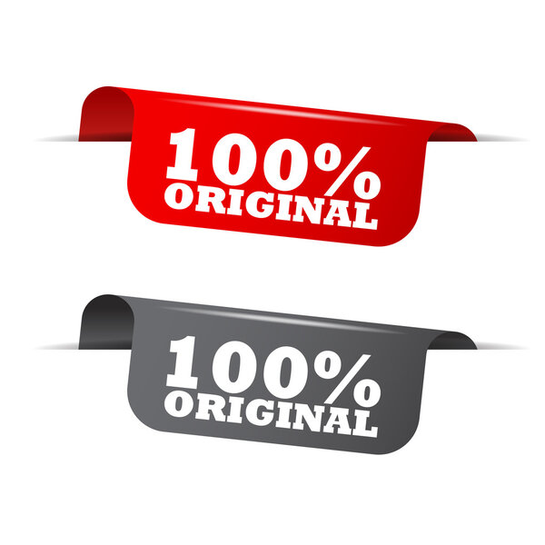 100% original, red banner 100% original, vector element 100% original
