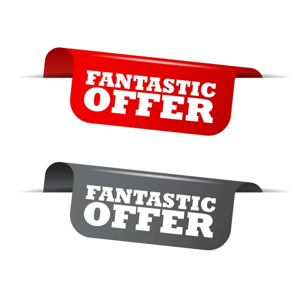Fantastic offer, red banner fantastic offer, vector element fantastic offer — Stock Vector