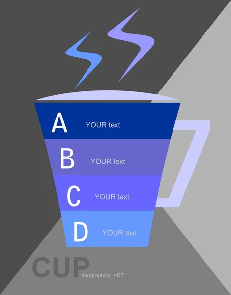 Cup info graphics — Stock Photo, Image