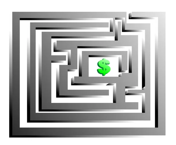 Labirinth dollar — Stock Photo, Image
