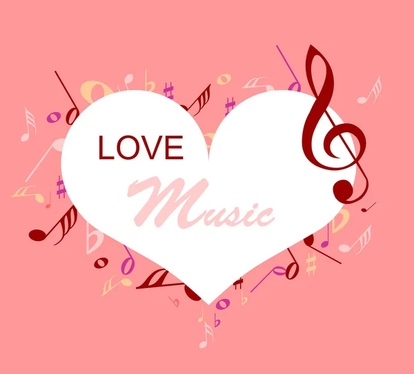 Musique d'amour — Image vectorielle