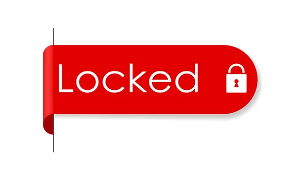 Sticker locked — Stock Vector