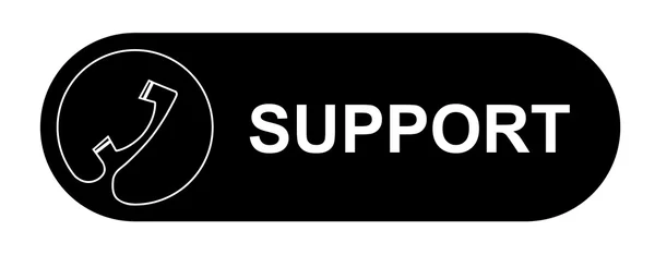 Black button support — Wektor stockowy