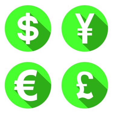 set of money icons clipart