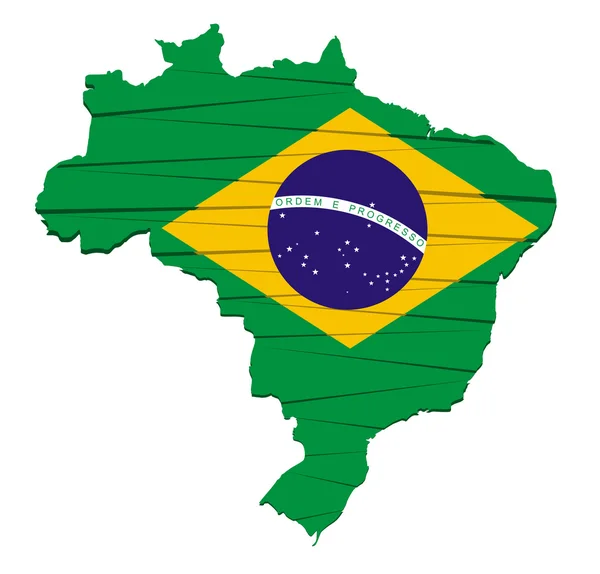 Drapeau Brésil — Image vectorielle