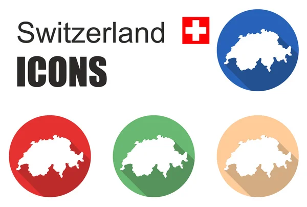 Set switzerland icons — Stock Vector