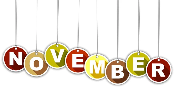 Tag monat november — Stockvektor