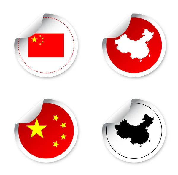 Set of stickers - china — Stock Vector