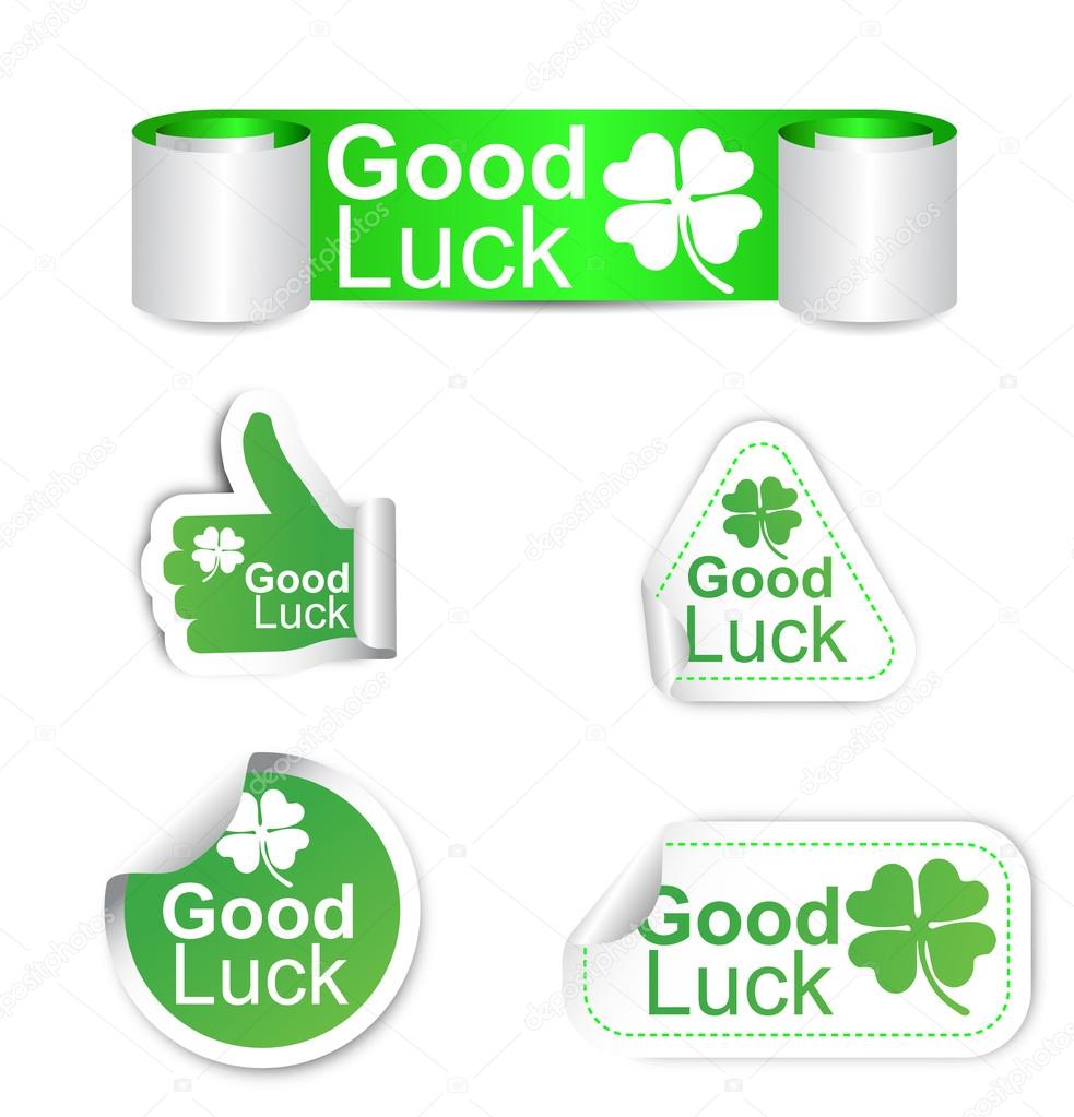 set of stickers - good luck