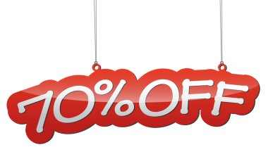 Kırmızı vektör çizim - arka plan etiketi % 70'i indiri