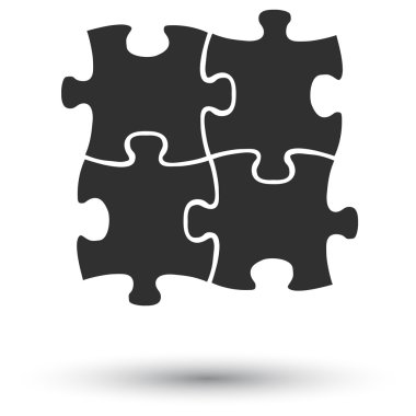 vektör gri düz simgesi bulmaca