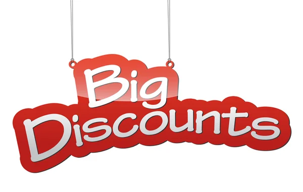 Red vector background big discounts — Stock Vector
