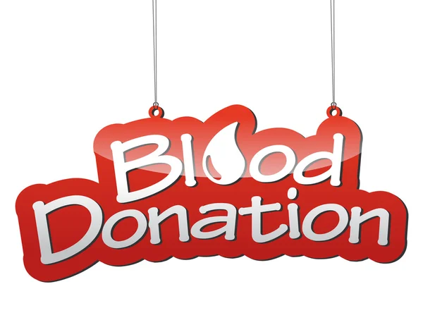 Донорство крови красным вектором — стоковый вектор