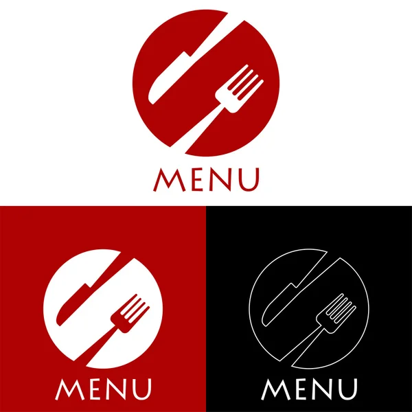 Logo de menu en trois variantes — Image vectorielle