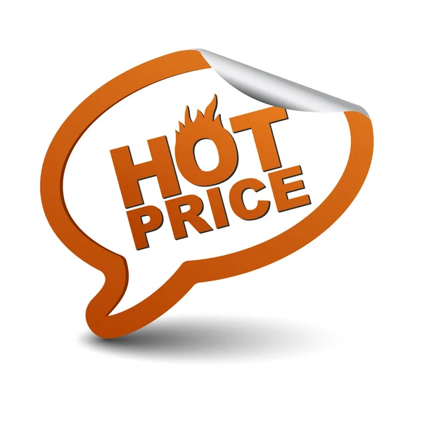 Naranja vector elemento burbuja precio caliente — Vector de stock