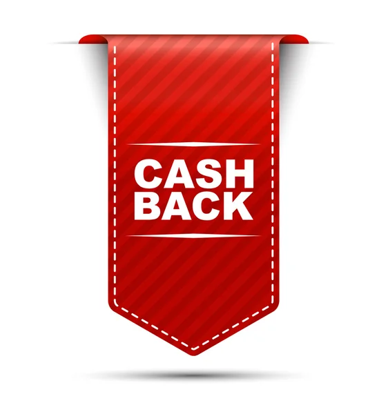 Red vector banner design cash back — Stock Vector