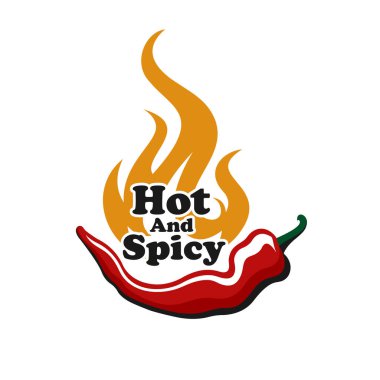 Red Hot Chili logosu konsept vektörü tasarladı, Baharatlı Pepper logosu şablon dizayn etti
