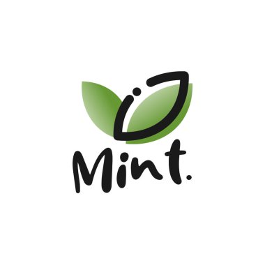 Yaprak nanesi logo şablonu çizimi