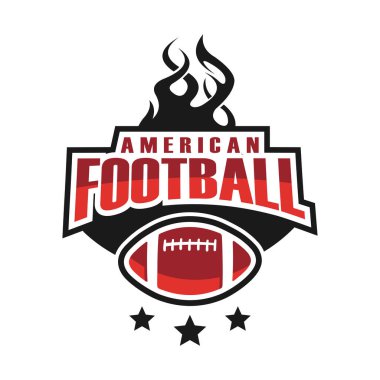 logo amerikan futbol şablonu çizimi