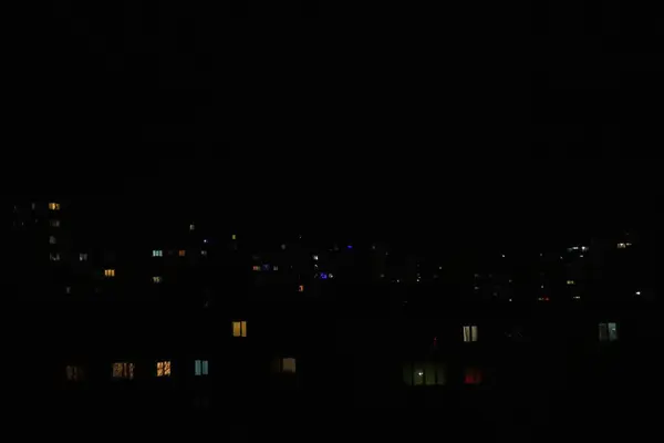 Kopya Alanı Ile Gece Soyut Şehir — Stok fotoğraf