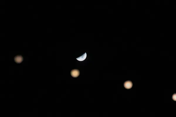 Krásný Záběr Měsíce Světel — Stock fotografie