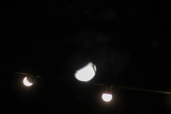Měsíc Zavřít Světelné Bubliny — Stock fotografie