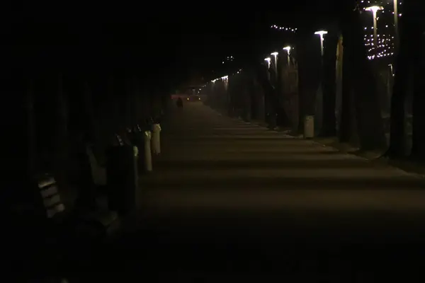 Empty Alley Park Evening — Stock Photo, Image