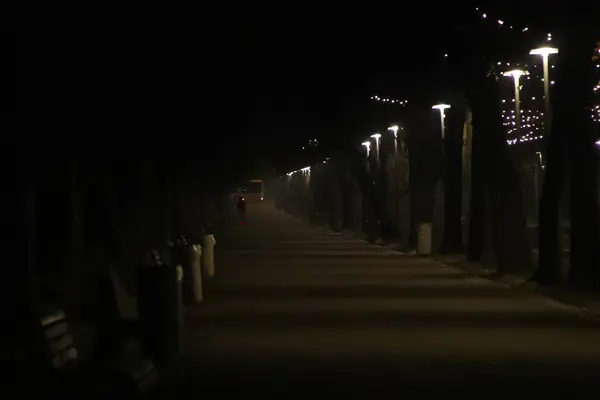 Leeg Park Tijdens Nacht — Stockfoto