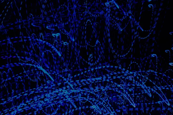 Luzes Baixa Exposição Azul Como Fundo Fotografias De Stock Royalty-Free