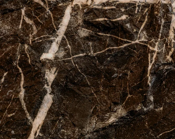 Black marble, with white textural stripes. The surface of the granite slab. Abstract elegant black background. Natural texture of granite, marble. Decoration. Industry. Use for digital design.
