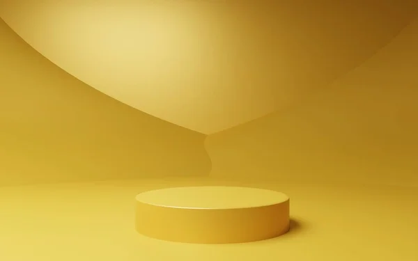Рендеринг Пустого Золота Абстрактный Минимальный Фон Сцена Рекламного Дизайна Косметической — стоковое фото