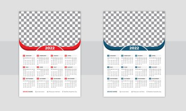Print ready 2022 Calendar design template