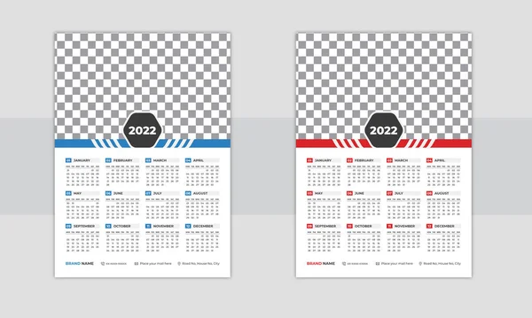 Print ready 2022 Calendar design template