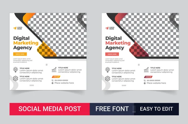 Digitale Marketing Corporate Social Media Facebook Post Web Banner Sjabloon — Stockvector