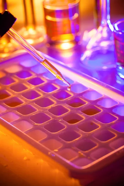 Pipeta Microbiológica Laboratório Genético — Fotografia de Stock
