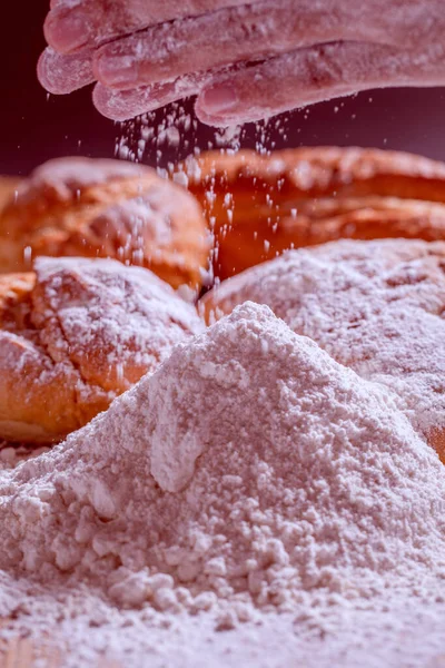Mąka Chleb Gotowania — Zdjęcie stockowe