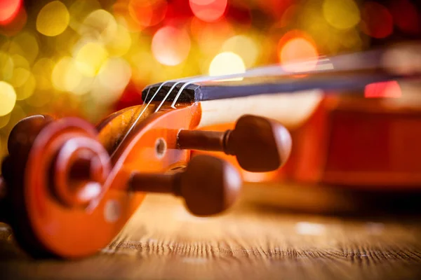 Violín Sobre Fondo Bokeh — Foto de Stock