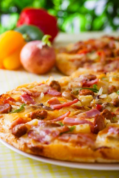 Włoski Pizza Pizzy Składników Gotowania — Zdjęcie stockowe