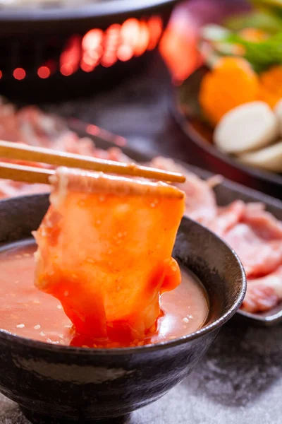 Sukiyaki Comida Japonesa Shabu Shabu —  Fotos de Stock