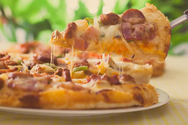 Włoski Pizza Pizzy Składników Gotowania — Zdjęcie stockowe