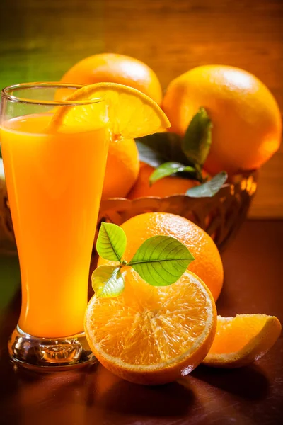 Χυμός Πορτοκαλιού Και Πορτοκαλιού — Φωτογραφία Αρχείου