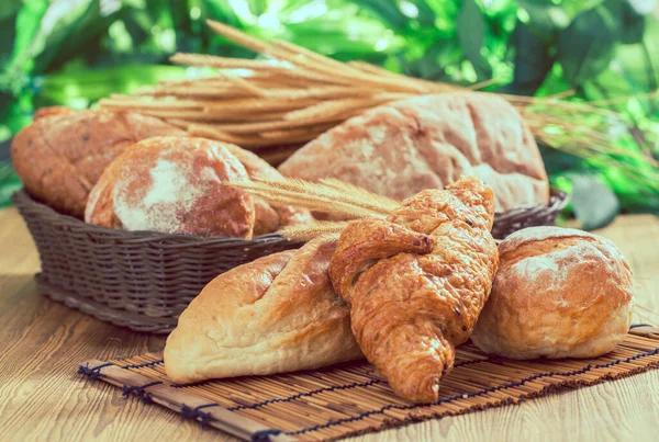 Brotvielfalt Brotvielfalt Und Torte — Stockfoto