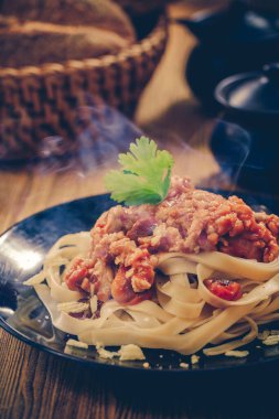 Domates soslu makarna.