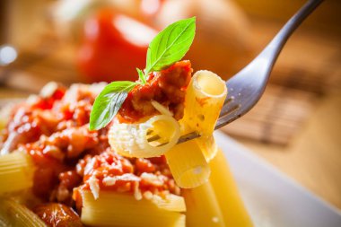 Domates soslu makarna.