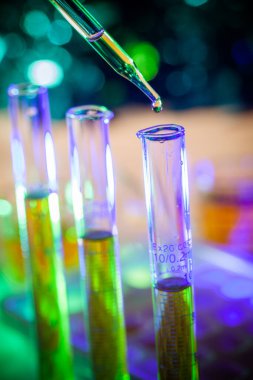 Genetik laboratuarındaki mikrobiyolojik pipette.