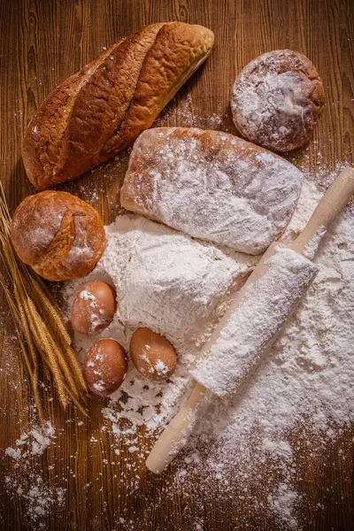 Yemek Unu Ekmek Malzemesi — Stok fotoğraf