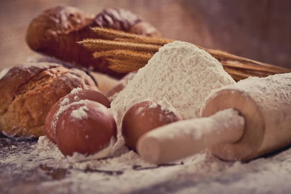 Yemek Unu Ekmek Malzemesi — Stok fotoğraf